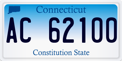 CT license plate AC62100