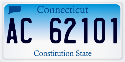 CT license plate AC62101