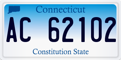 CT license plate AC62102