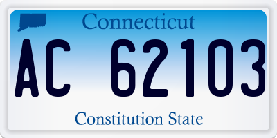 CT license plate AC62103