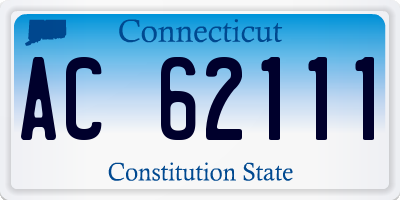 CT license plate AC62111