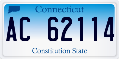 CT license plate AC62114