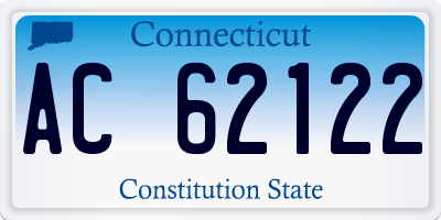 CT license plate AC62122