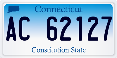 CT license plate AC62127