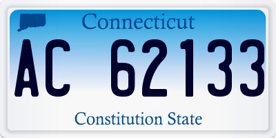 CT license plate AC62133