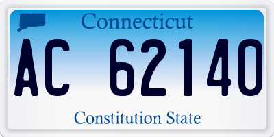 CT license plate AC62140