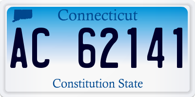 CT license plate AC62141