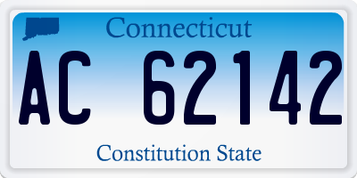 CT license plate AC62142