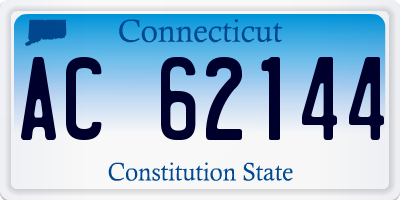 CT license plate AC62144