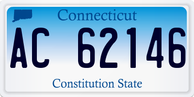 CT license plate AC62146