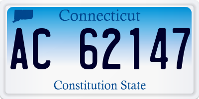 CT license plate AC62147