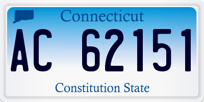 CT license plate AC62151