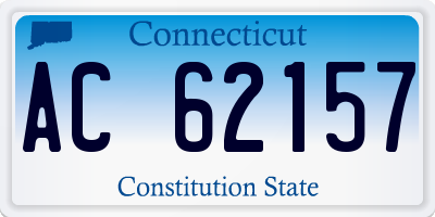 CT license plate AC62157