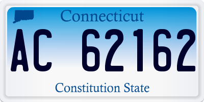 CT license plate AC62162