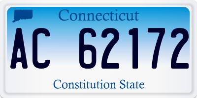 CT license plate AC62172