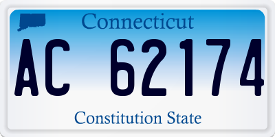 CT license plate AC62174