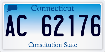 CT license plate AC62176