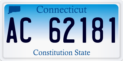 CT license plate AC62181
