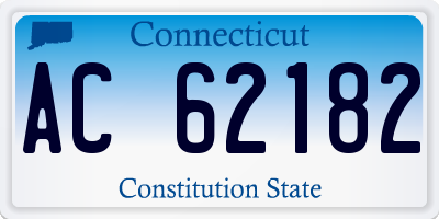 CT license plate AC62182