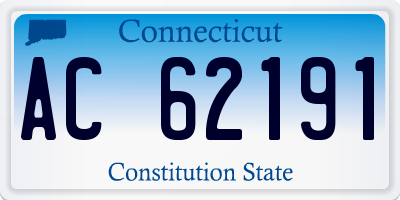 CT license plate AC62191