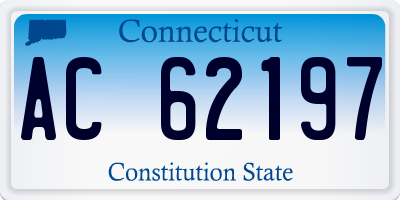 CT license plate AC62197