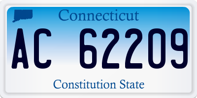 CT license plate AC62209