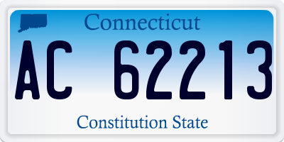 CT license plate AC62213
