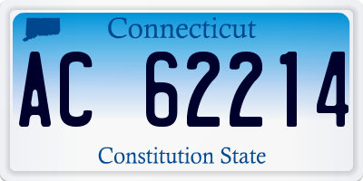 CT license plate AC62214