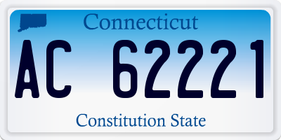CT license plate AC62221