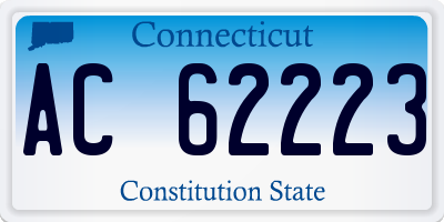 CT license plate AC62223