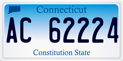CT license plate AC62224