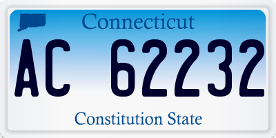 CT license plate AC62232