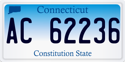 CT license plate AC62236