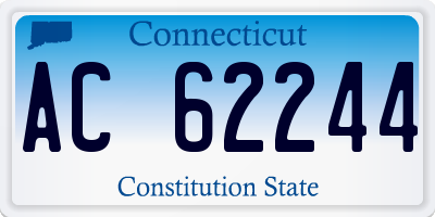CT license plate AC62244