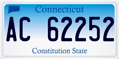 CT license plate AC62252