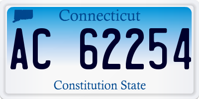 CT license plate AC62254