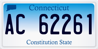 CT license plate AC62261