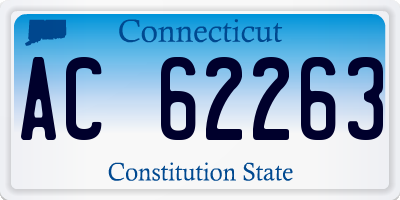 CT license plate AC62263