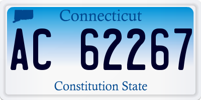 CT license plate AC62267