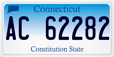 CT license plate AC62282