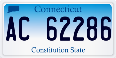 CT license plate AC62286