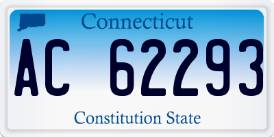 CT license plate AC62293