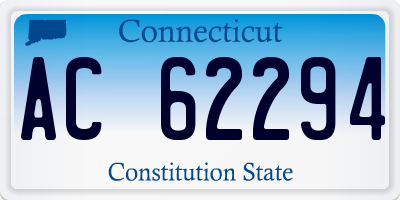 CT license plate AC62294