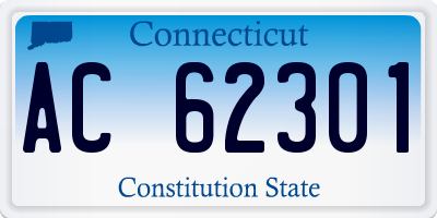 CT license plate AC62301