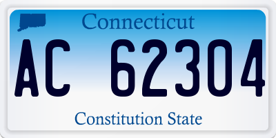 CT license plate AC62304