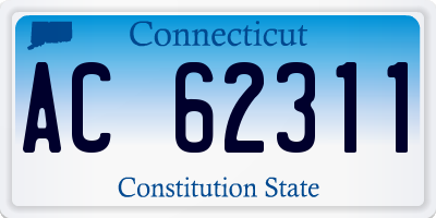 CT license plate AC62311