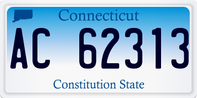 CT license plate AC62313