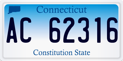 CT license plate AC62316