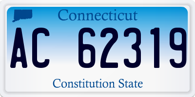 CT license plate AC62319