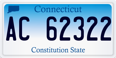 CT license plate AC62322